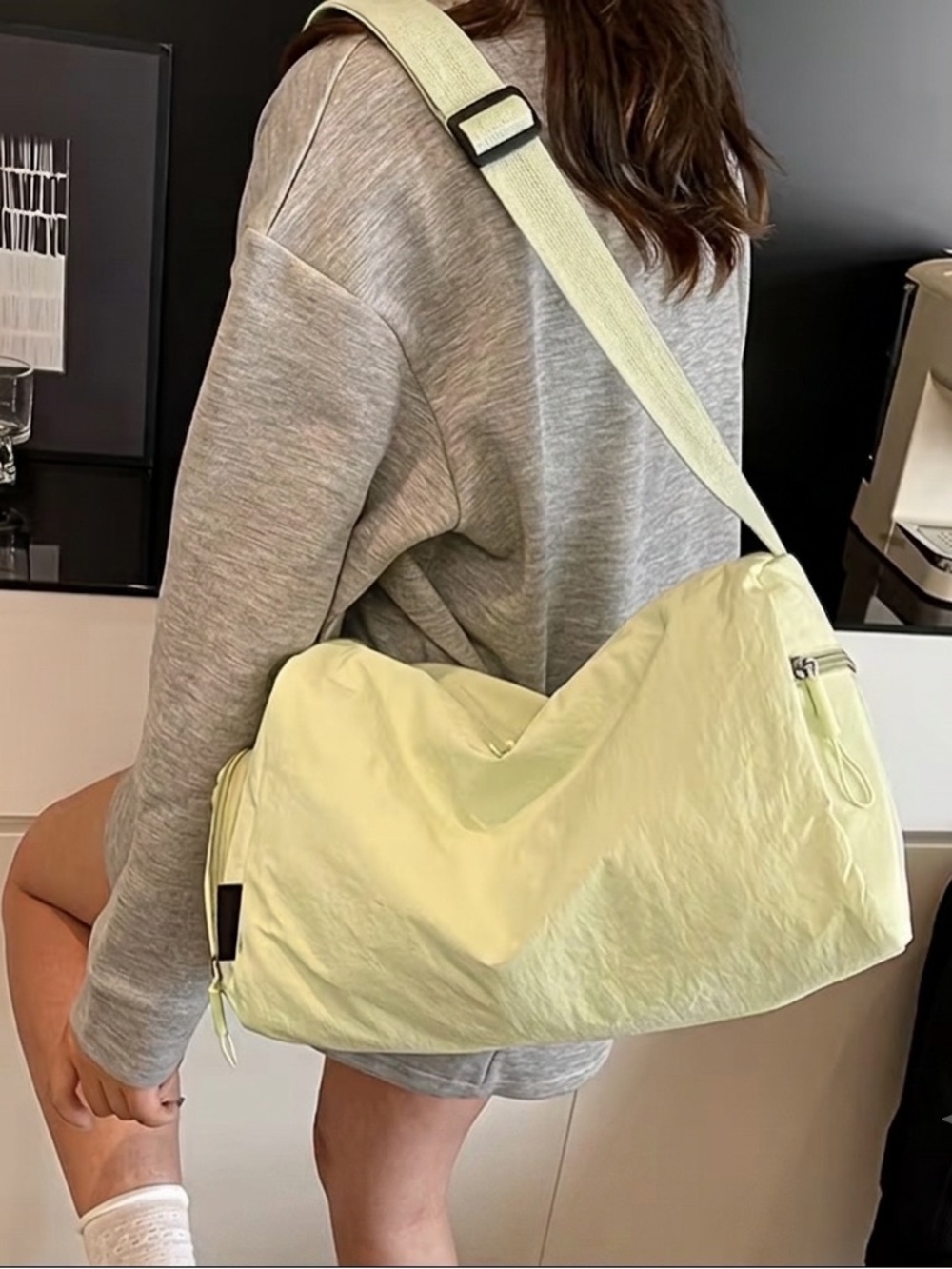 Light Yellow Shoulder Bag for Women - Casual Everyday Crossbody